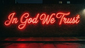 Neon Faith at Night