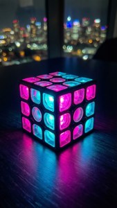 Neon Fidget Cube Night