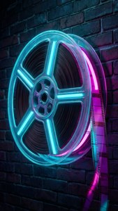 Neon Film Roll Cyberpunk