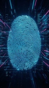 Neon Fingerprint Cyberpunk