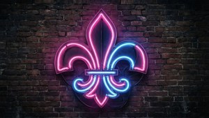 Neon Fleur de Lis