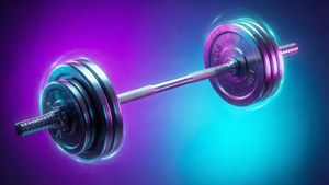 Neon Floating Barbell