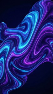 Neon Fluid Swirls