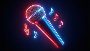 Neon FNF Mic Glow