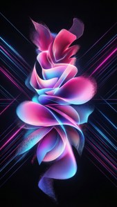 Neon Fold Abstract