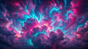 Neon Fractal Dreamscape
