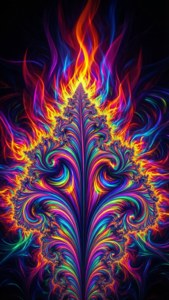 Neon Fractal Flame