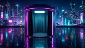 Neon Futuristic Booth