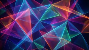 Neon Geometric Abstraction