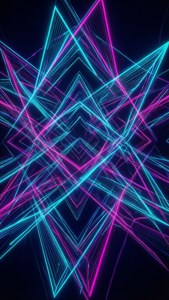 Neon Geometric Abyss