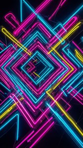 Neon Geometric Abyss