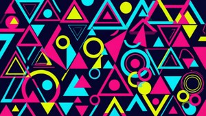 Neon Geometric Burst