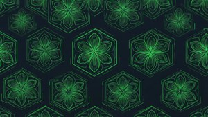 Neon Geometric Floral