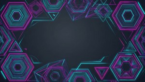 Neon Geometric Frame
