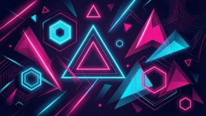 Neon Geometric Gaming