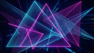 Neon Geometric Grid