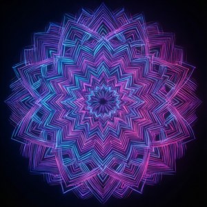 Neon Geometric Mandala