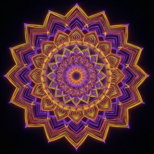 Neon Geometric Mandala