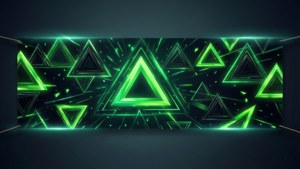 Neon Geometric Party Banner