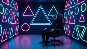 Neon Geometric Room
