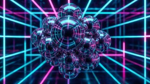 Neon Geometric Spheres