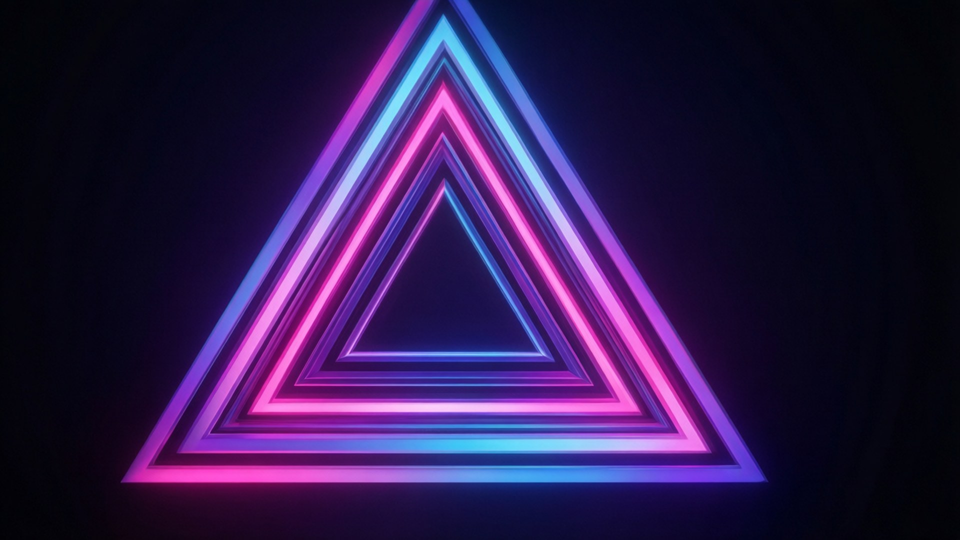 Neon Geometric Triangles by Wallpapers.art Studio
