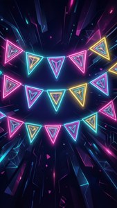 Neon Geometry Banner