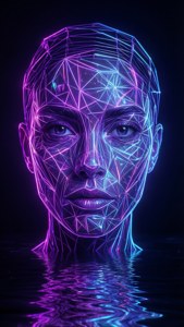 Neon Geometry Face