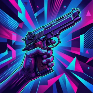 Neon Geometry Gun