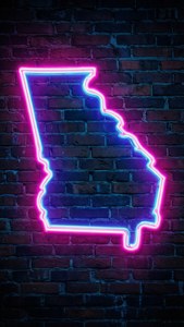 Neon Georgia Outline