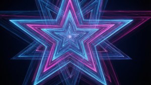 Neon Geostar Abstract