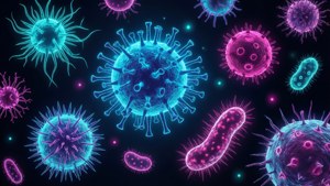 Neon Germs in Dark