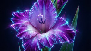 Neon Gladiolus Cyberpunk