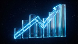 Neon Glass Bar Chart