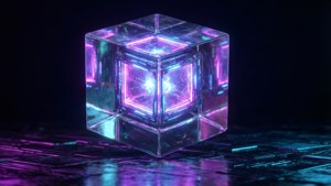 Neon Glass Cube Core