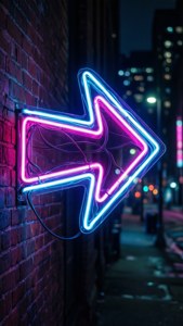 Neon Glow Arrow Urban
