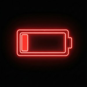 Neon Glow Battery Icon