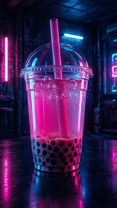 Neon Glow Bubble Tea