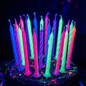 Neon Glow Candles
