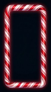 Neon Glow Candy Cane Border