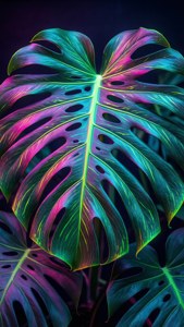 Neon Glow Monstera