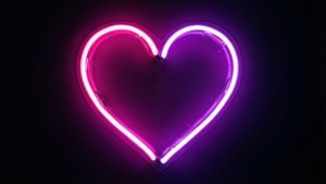 Neon Glowing Heart