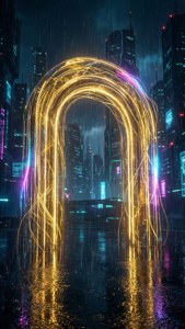 Neon Golden Arch