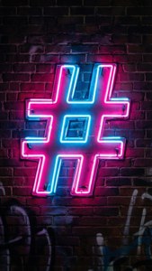 Neon Graffiti Hashtag