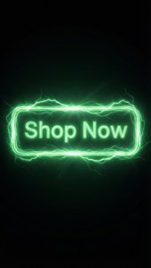 Neon Green Glowing Button