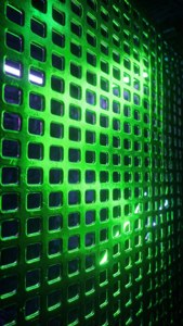 Neon Green Grid Metal