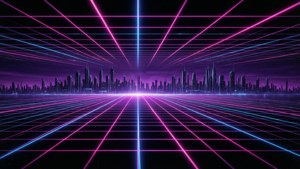 Neon Grid Cityscape