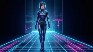 Neon Grid Walk