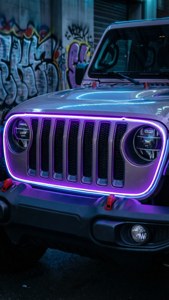 Neon Halo Jeep Grille