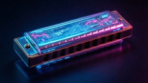 Neon Harmonica Cyberpunk